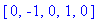 vector([0, -1, 0, 1, 0])